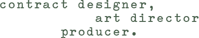 contract designer, art director, art director